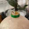 Clearance Bague Ajustable Vert Dulce Femmes Bague