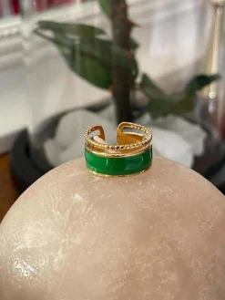 Clearance Bague Ajustable Vert Dulce Femmes Bague