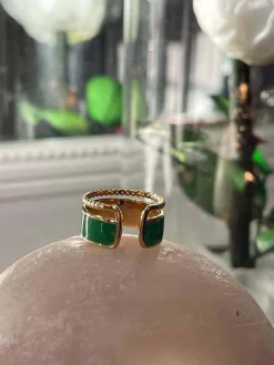Clearance Bague Ajustable Vert Dulce Femmes Bague