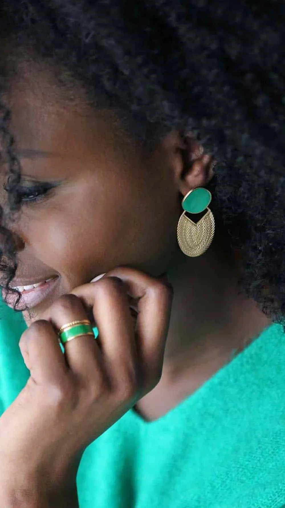 Clearance Bague Ajustable Vert Dulce Femmes Bague