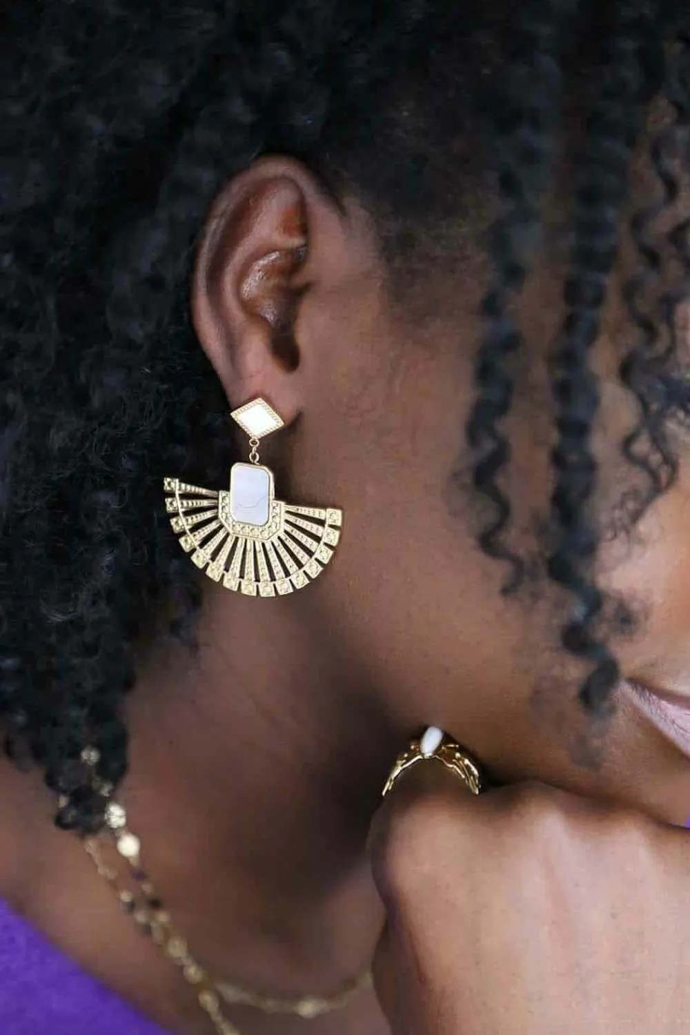 New Boucles D'Oreille Nacre Sandy Femmes Boucles D'Oreille & Earcuff