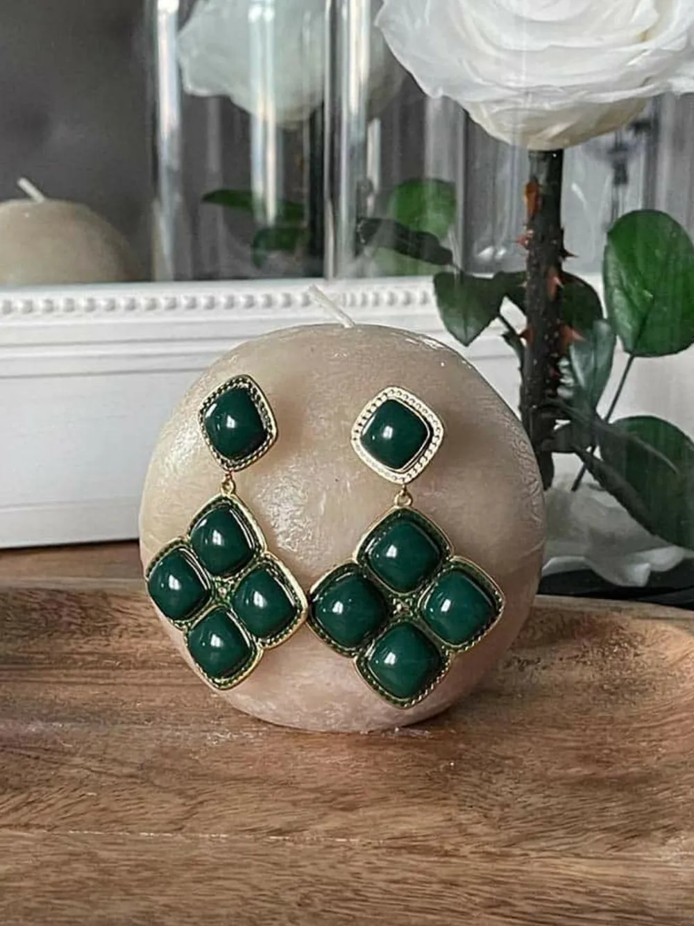 Clearance Boucles D'Oreille Vert Adele Femmes Boucles D'Oreille & Earcuff