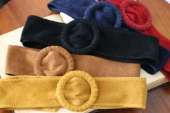 Store Ceinture Cuir Daim Jaune Sacha Femmes Ceinture