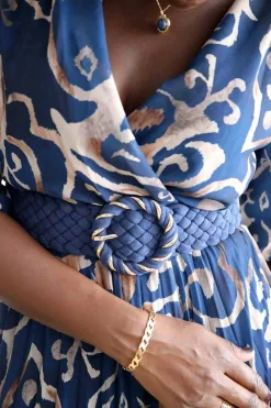 Flash Sale Ceinture Elastique Bleu Meline Femmes Ceinture