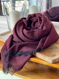 Sale Echarpe Rouge Bordeaux Fiona Femmes Echarpe & Tour De Cou