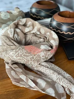 Outlet Foulard Homme Ecru Miguel Homme Foulard & Chèche Homme