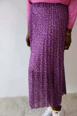 Discount Jupe Plissee Violet Nimalia Femmes Jupe