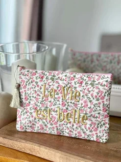 New Pochette A Message Rose Kimie Femmes Pochette & Trousse