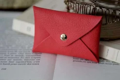 Online Porte-Cartes En Cuir Corail Auguste Femmes Porte-Cartes