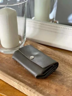 New Porte-Cartes Gris Anthracite Avery Femmes Porte-Cartes