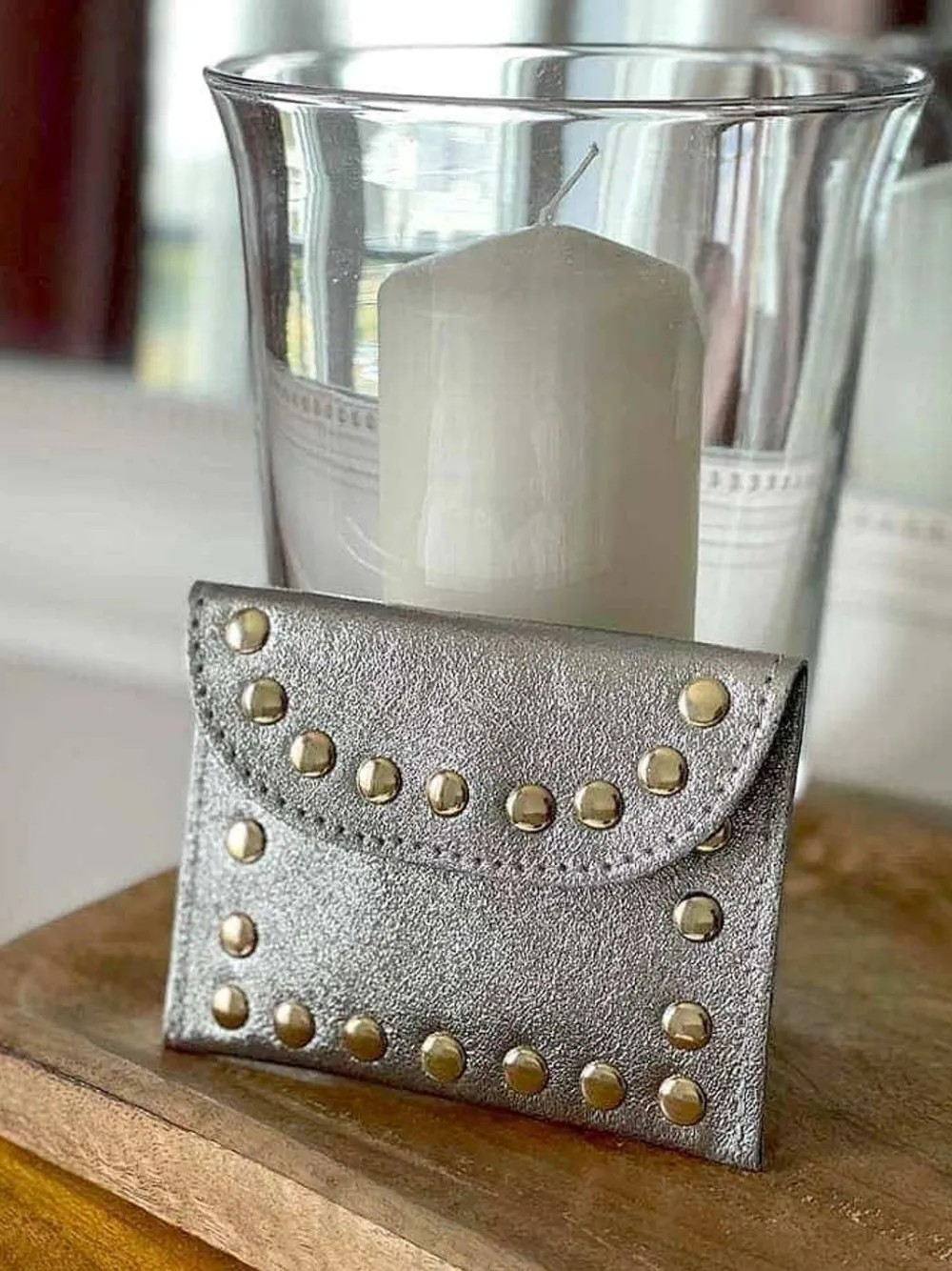 Fashion Porte-Cartes Gris Argent Dexie Femmes Porte-Cartes