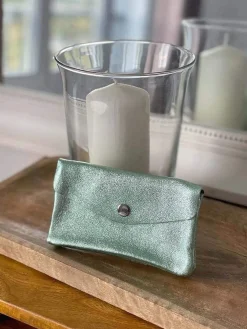 Best Sale Porte-Cartes Vert Eau Lorna Femmes Porte-Cartes