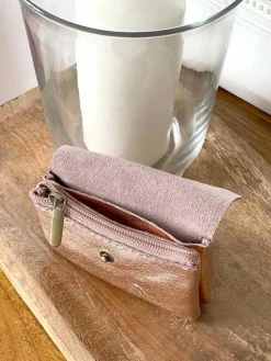 Hot Porte-Monnaie Dore Rose Anissa Femmes Porte-Monnaie