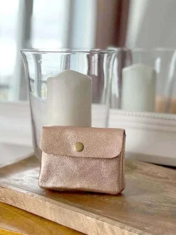 Hot Porte-Monnaie Dore Rose Anissa Femmes Porte-Monnaie