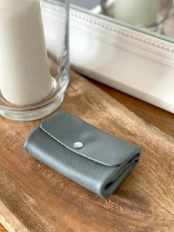 Clearance Porte-Monnaie Gris Acier Deepa Femmes Porte-Monnaie