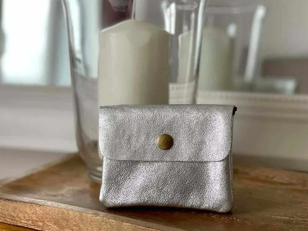 Fashion Porte-Monnaie Gris Argent Anissa Femmes Porte-Monnaie