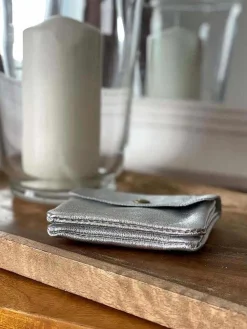 Fashion Porte-Monnaie Gris Argent Anissa Femmes Porte-Monnaie