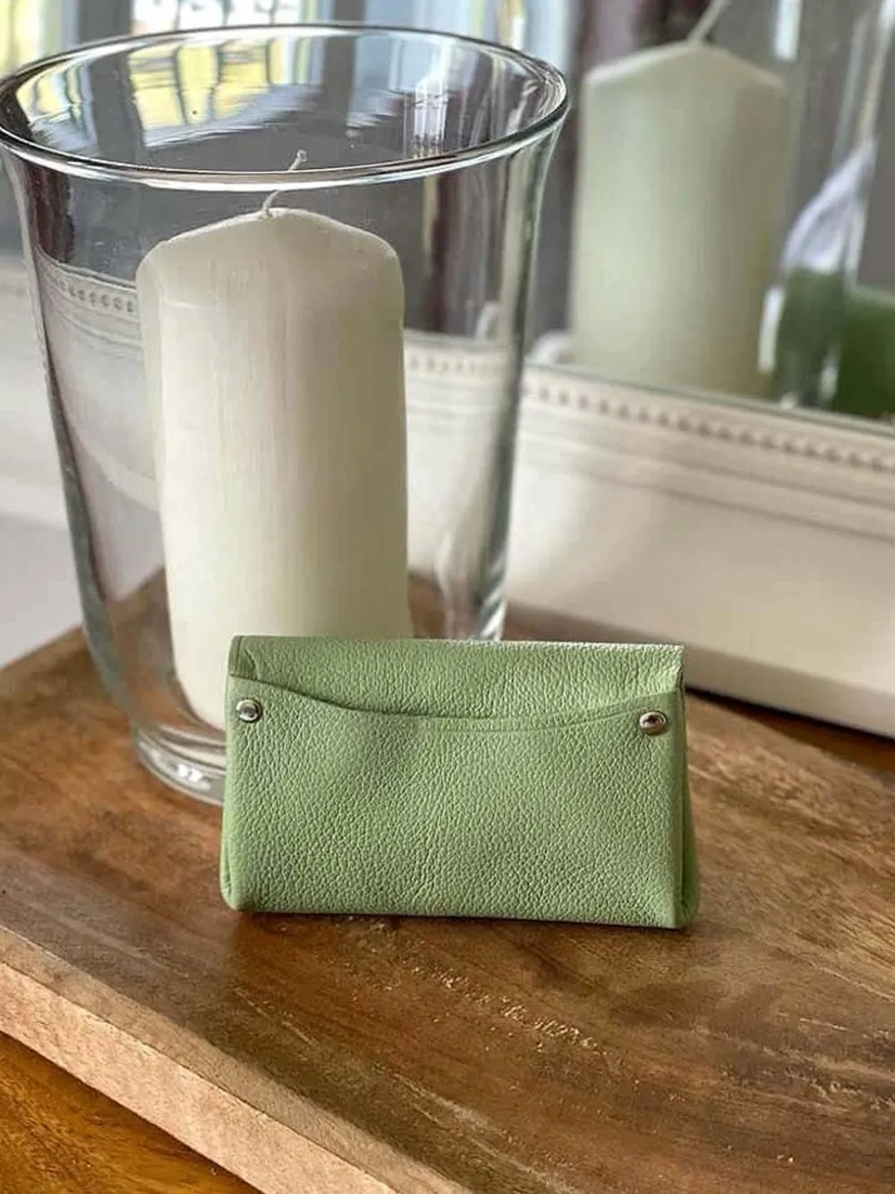 Cheap Porte-Monnaie Vert Amande Deepa Femmes Porte-Monnaie