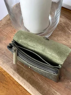 Cheap Porte-Monnaie Vert Kaki Anissa Femmes Porte-Monnaie