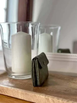 Cheap Porte-Monnaie Vert Kaki Anissa Femmes Porte-Monnaie