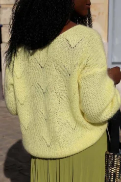 Clearance Pull Jaune Gabin Femmes Pull