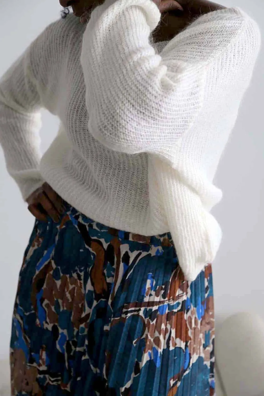 Online Pull Mohair Ecru Coline Femmes Pull