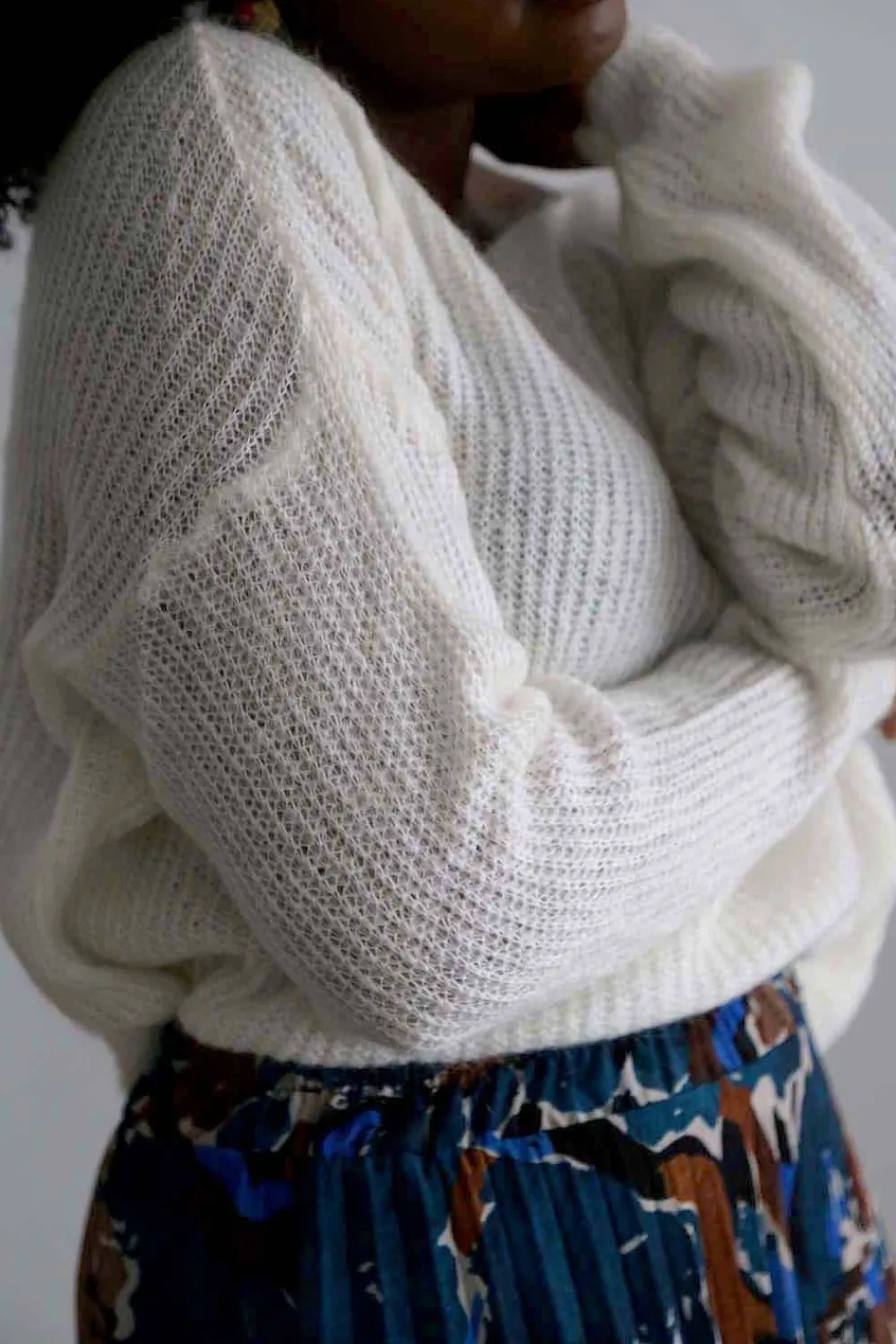 Online Pull Mohair Ecru Coline Femmes Pull