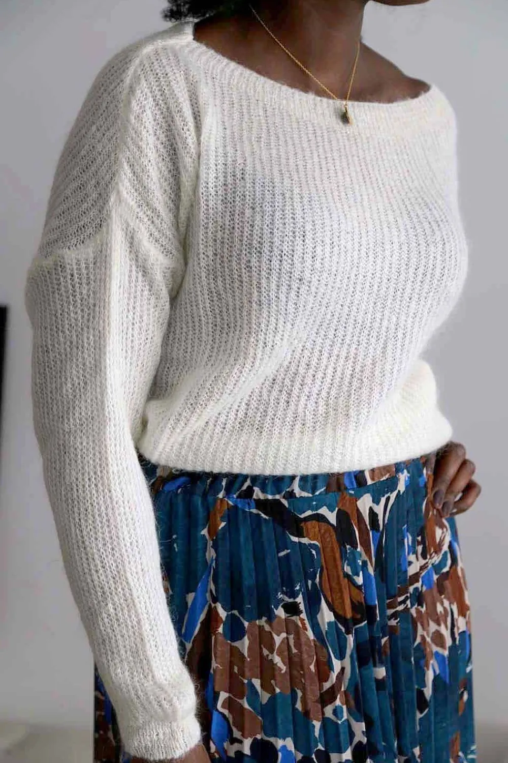 Online Pull Mohair Ecru Coline Femmes Pull