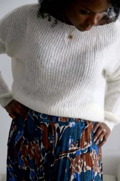 Online Pull Mohair Ecru Coline Femmes Pull