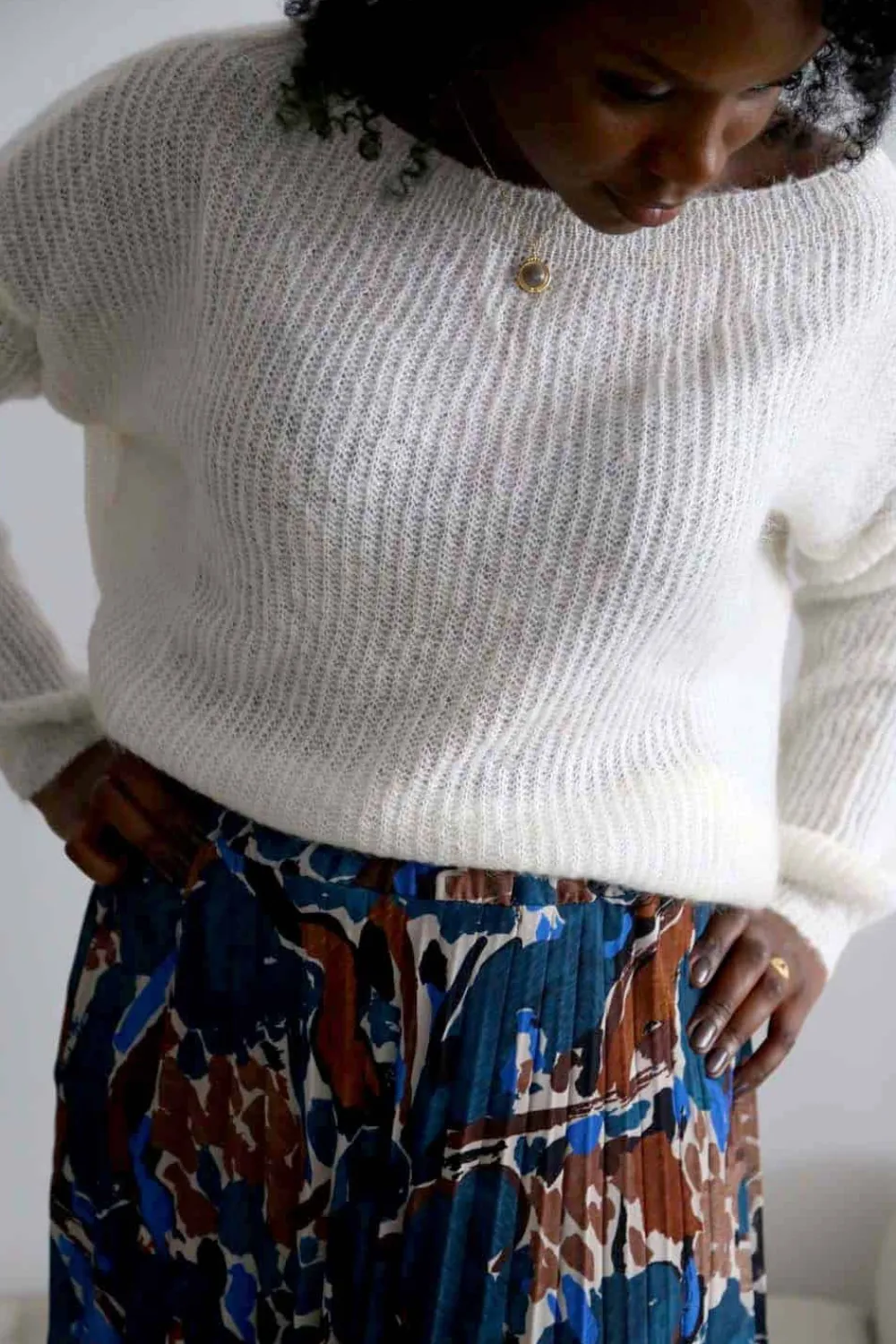 Online Pull Mohair Ecru Coline Femmes Pull