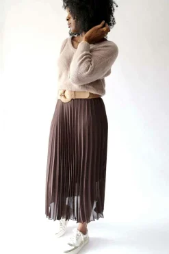 Best Sale Pull Mohair Taupe Ozzie Femmes Pull