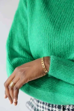 Hot Pull Mohair Vert Coline Femmes Pull