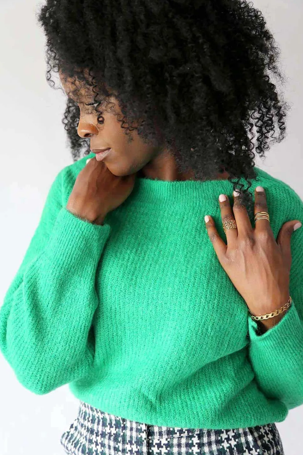 Hot Pull Mohair Vert Coline Femmes Pull
