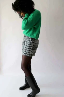 Hot Pull Mohair Vert Coline Femmes Pull