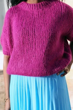 Sale Pull Rose Fushia Romy Femmes Pull
