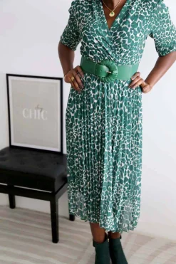 Store Robe Longue Vert Eva Femmes Robe