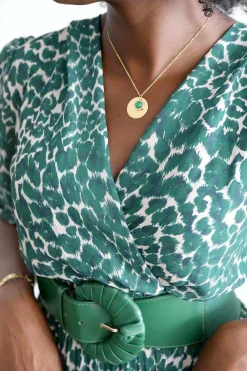 Store Robe Longue Vert Eva Femmes Robe