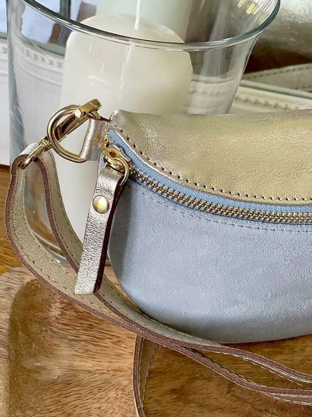 Shop Sac Banane Bleu Ciel Vaelle Femmes Sac Banane