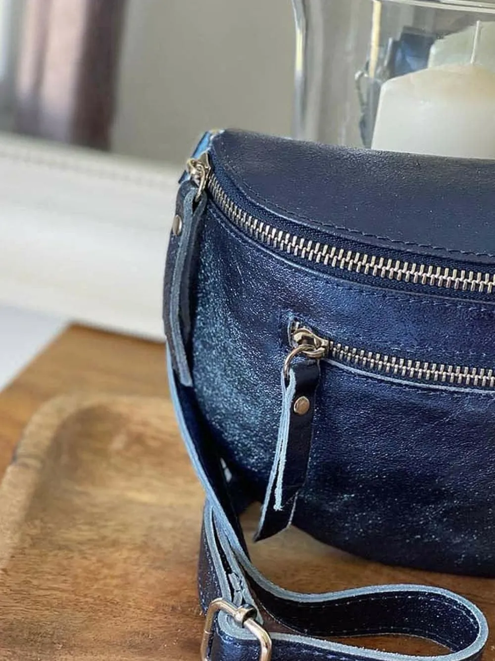 New Sac Banane Bleu Marine June Femmes Sac Banane