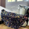 Fashion Sac Banane Bleu Peche A Sequins Laumy Femmes Sac Banane