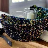 Fashion Sac Banane Bleu Peche A Sequins Xl Laumy Femmes Sac Banane