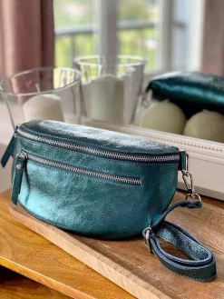 Best Sale Sac Banane Bleu Petrole June Femmes Sac Banane
