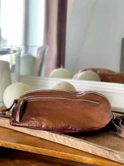 New Sac Banane Marron Cuivre June Femmes Sac Banane