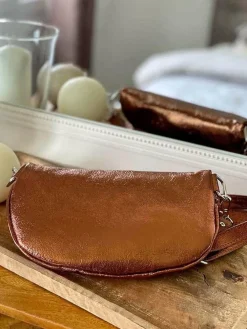 New Sac Banane Marron Cuivre June Femmes Sac Banane