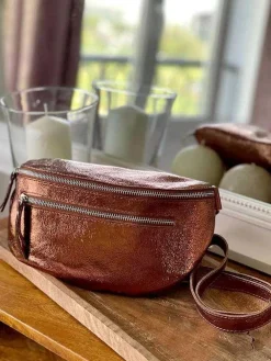 New Sac Banane Marron Cuivre June Femmes Sac Banane
