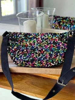 New Sac Banane Rose Multico A Sequins Laumy Femmes Sac Banane