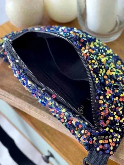 New Sac Banane Rose Multico A Sequins Laumy Femmes Sac Banane