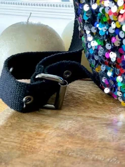 New Sac Banane Rose Multico A Sequins Laumy Femmes Sac Banane