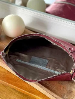 Fashion Sac Banane Rouge Bordeaux June Femmes Sac Banane