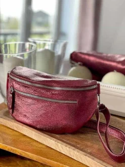 Fashion Sac Banane Rouge Bordeaux June Femmes Sac Banane